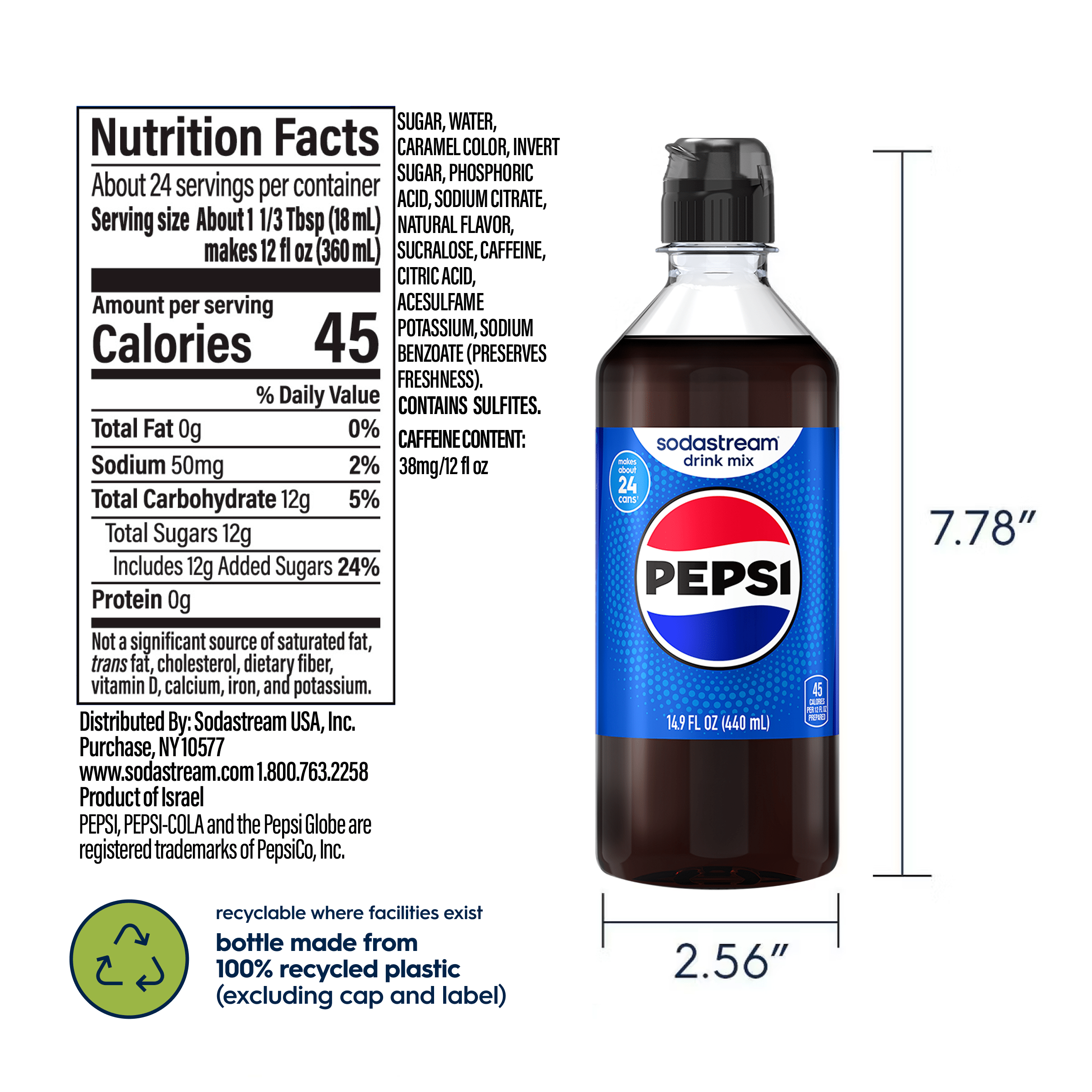 Sodastream Pepsi Drink Mix 4 Pack 440ml - Image 6