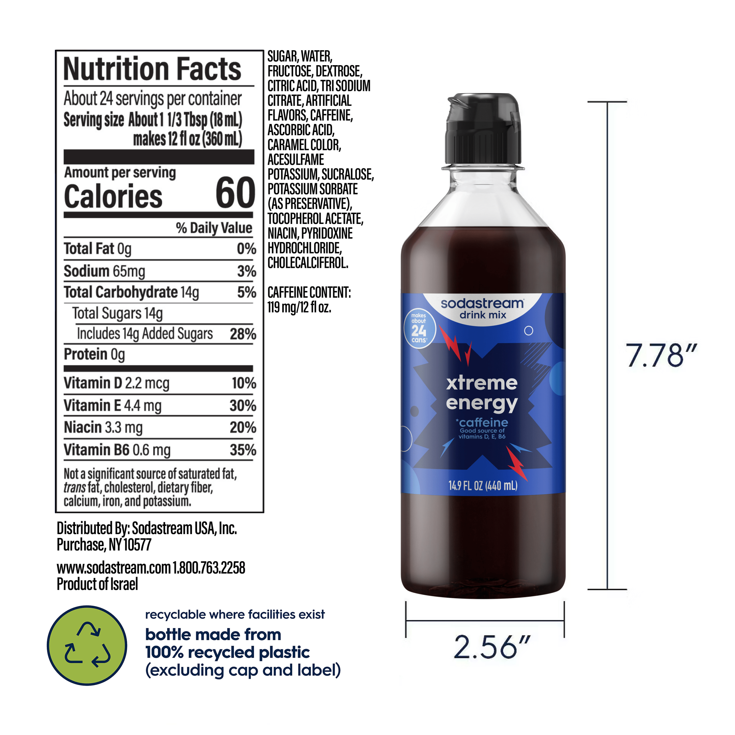 Sodastream Classics? Xtreme Energy Drink Mix 440ml - Image 6